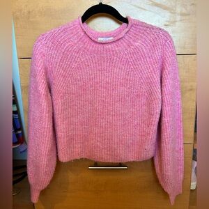 TopShop Knit Crop Pink Sweater